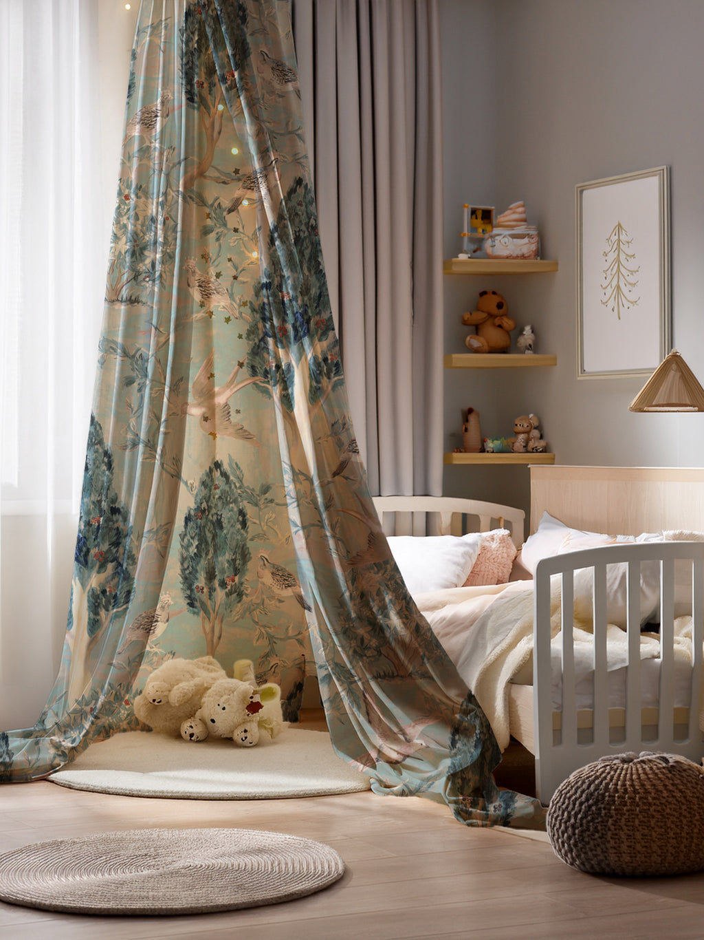 Cypress & Swallows — Bird Fabric | Botanical Upholstery Fabric