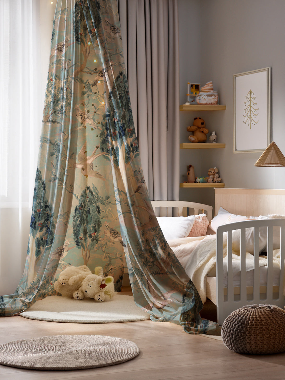Cypress & Swallows — Bird Fabric | Botanical Upholstery Fabric