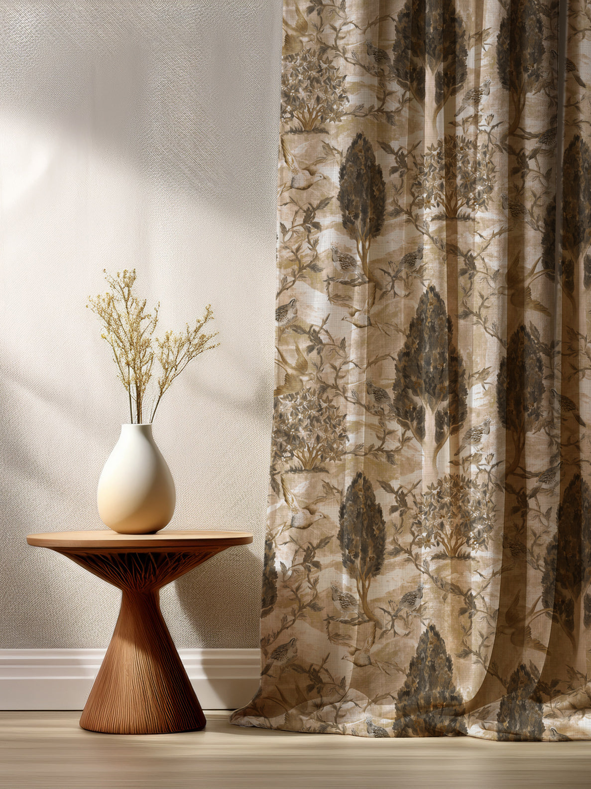 Cypress & Swallows — Bird Fabric | Botanical Upholstery Fabric