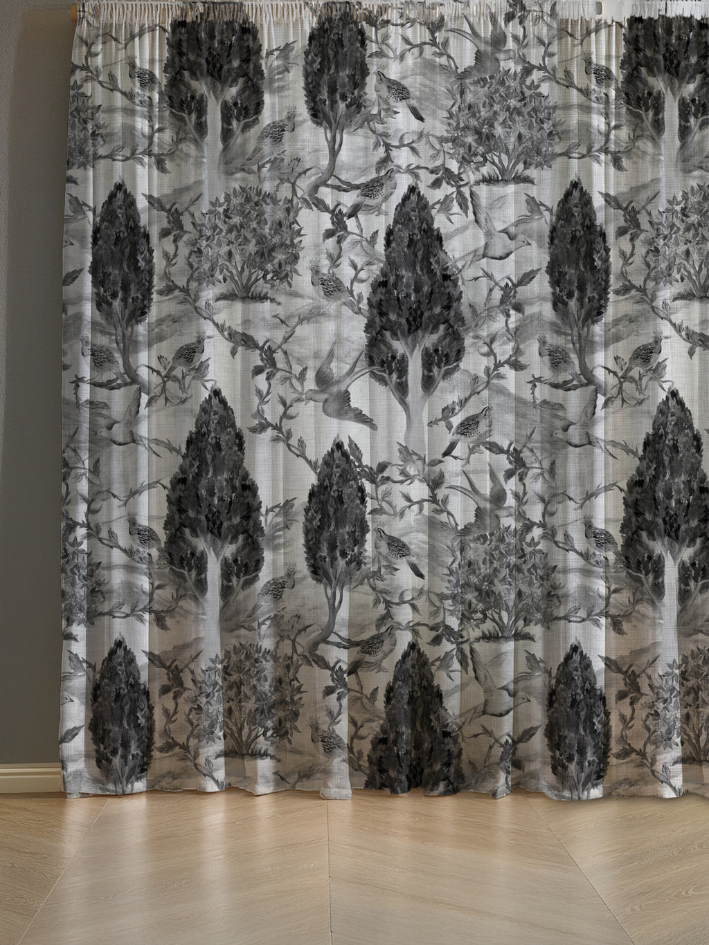 Cypress & Swallows — Bird Fabric | Botanical Upholstery Fabric