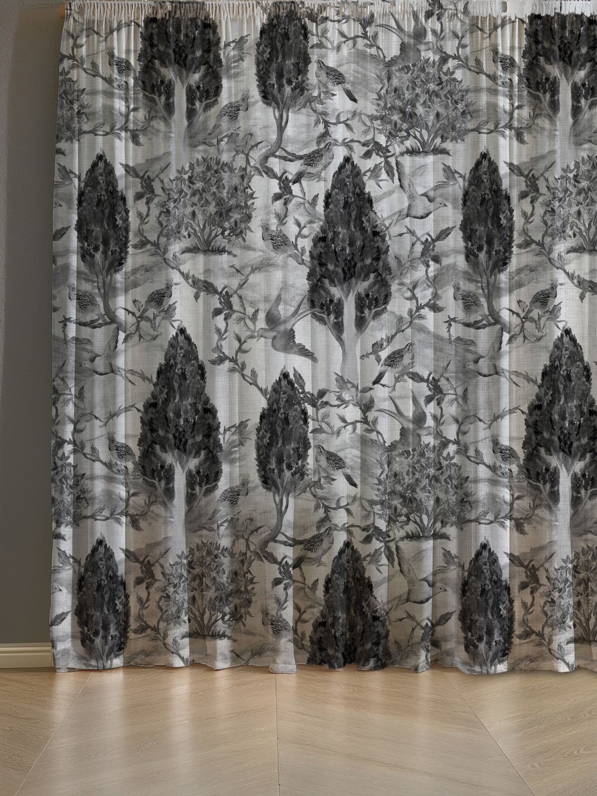 Cypress & Swallows — Bird Fabric | Botanical Upholstery Fabric